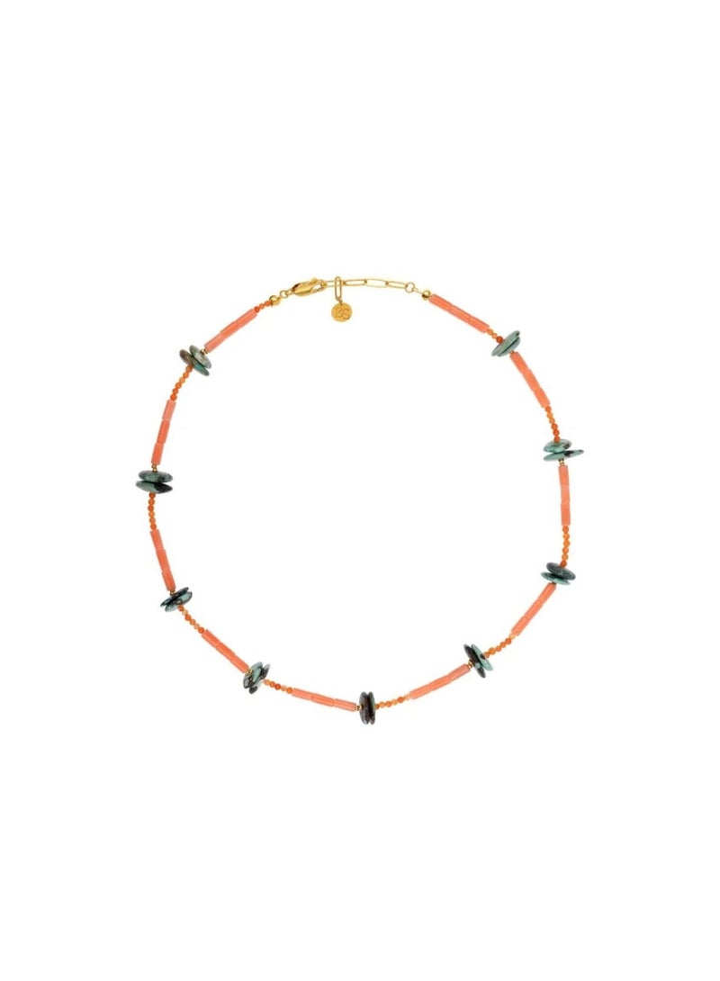 Bonjouk Studio Magique Turquoise Agate Coral Necklace - Image 2